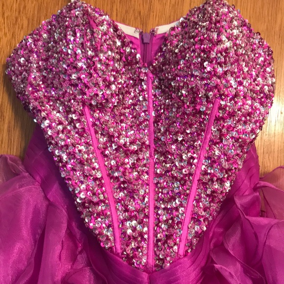 Short purple Clarisse prom dress - Picture 5 of 7